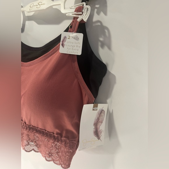 Jessica Simpson Pull on 2 pc Bra Set w/Lace & Removable Pads Adjustable Straps - Picture 5 of 8